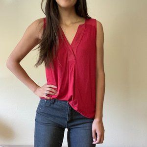 Red Sleeveless Top